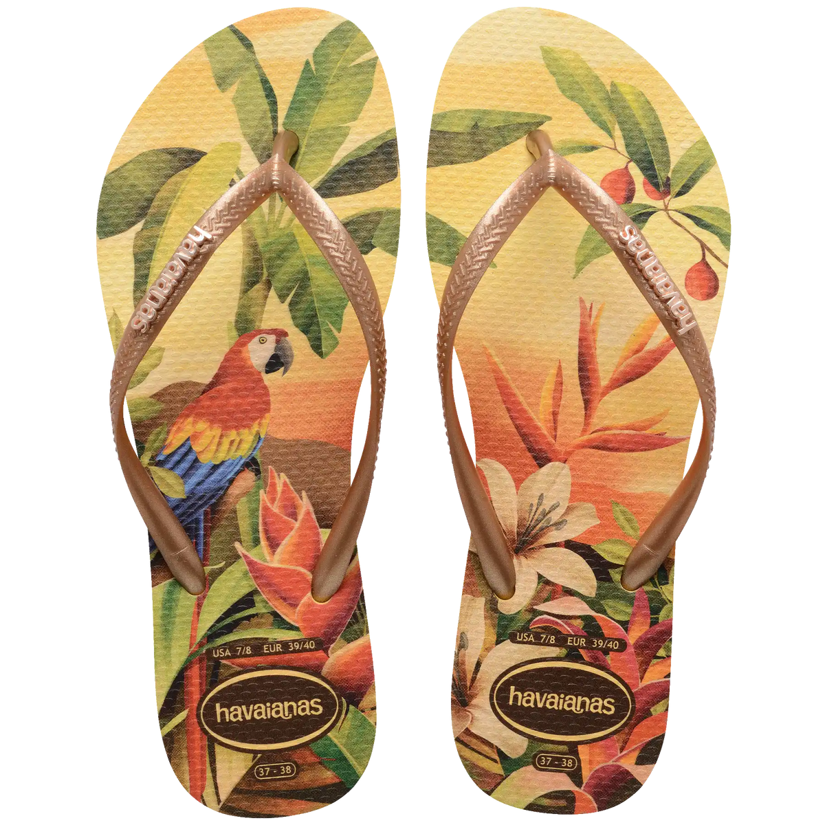 Women's Slim Tropical Flip Flops