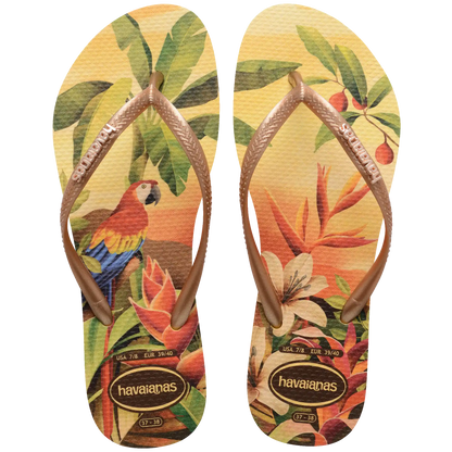 Women's Slim Tropical Flip Flops