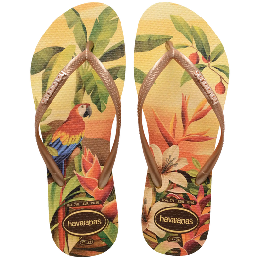 Women's Slim Tropical Flip Flops
