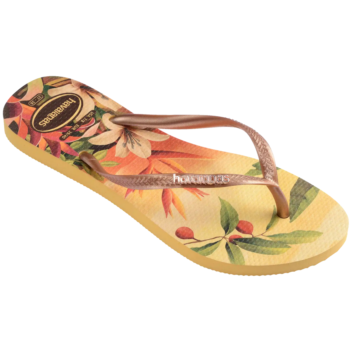 Women's Slim Tropical Flip Flops