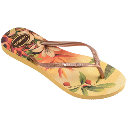 Women's Slim Tropical Flip Flops