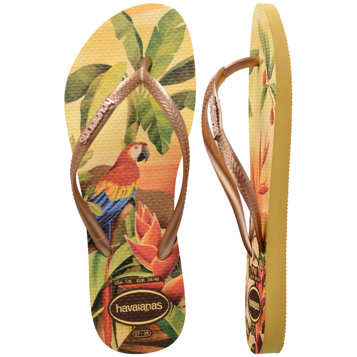 Women's Slim Tropical Flip Flops