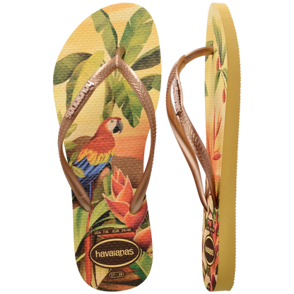 Women's Slim Tropical Flip Flops