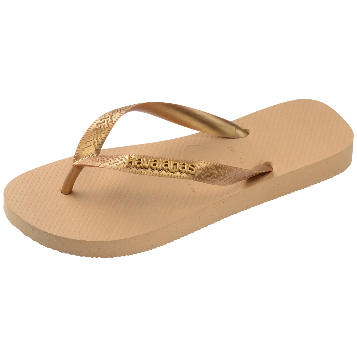 Women's Top Logo Metallic Flip Flops