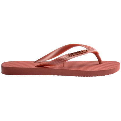 Women's Top Logo Metallic Flip Flops