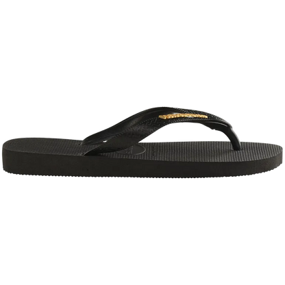 Women's Top Logo Metallic Flip Flops