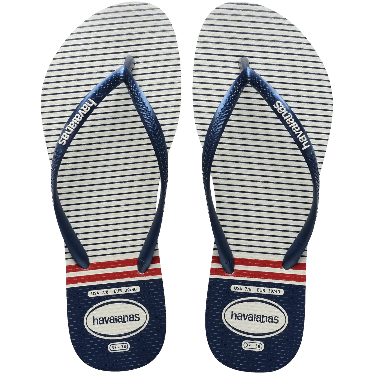 Women's Nautical Slim Flip Flops