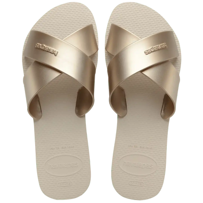 Women's Aqua Metallic Sandals