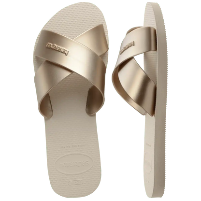 Women's Aqua Metallic Sandals