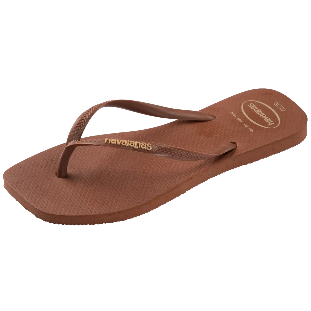 Women's Slim Square Logo Pop Up Flip Flops