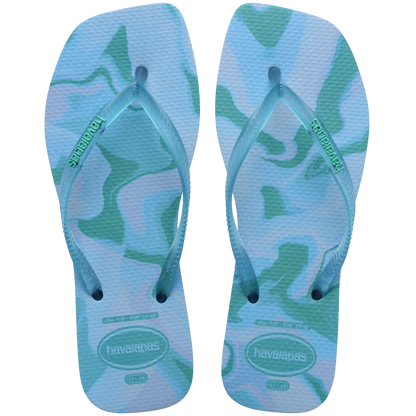 Women's Slim Square Jelly Flip Flops