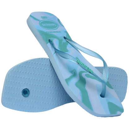 Women's Slim Square Jelly Flip Flops