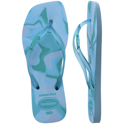 Women's Slim Square Jelly Flip Flops