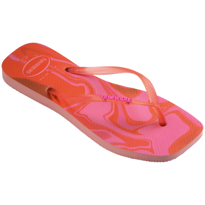 Women's Slim Square Jelly Flip Flops