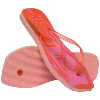 Women's Slim Square Jelly Flip Flops