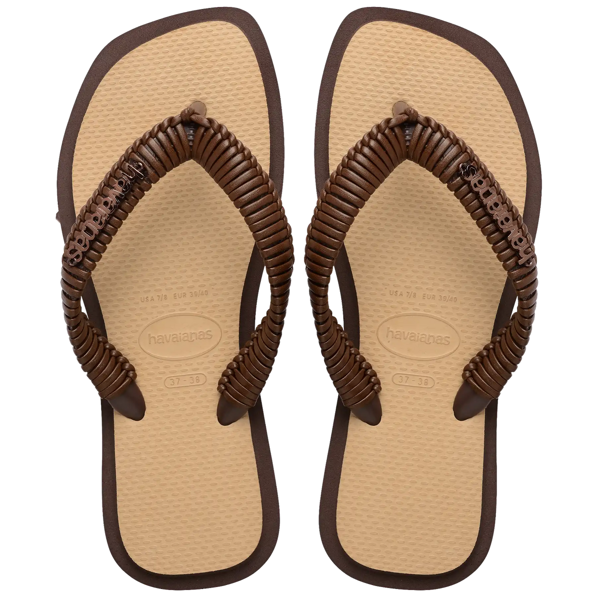 Women's Top Square Fusion Boho Flip Flops