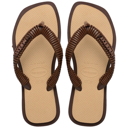 Women's Top Square Fusion Boho Flip Flops