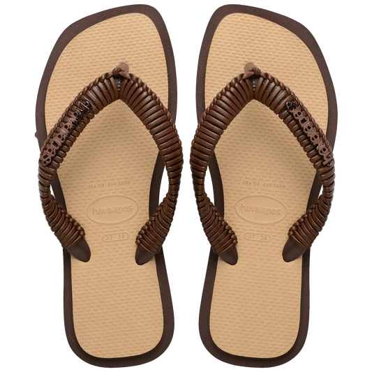 Women's Top Square Fusion Boho Flip Flops