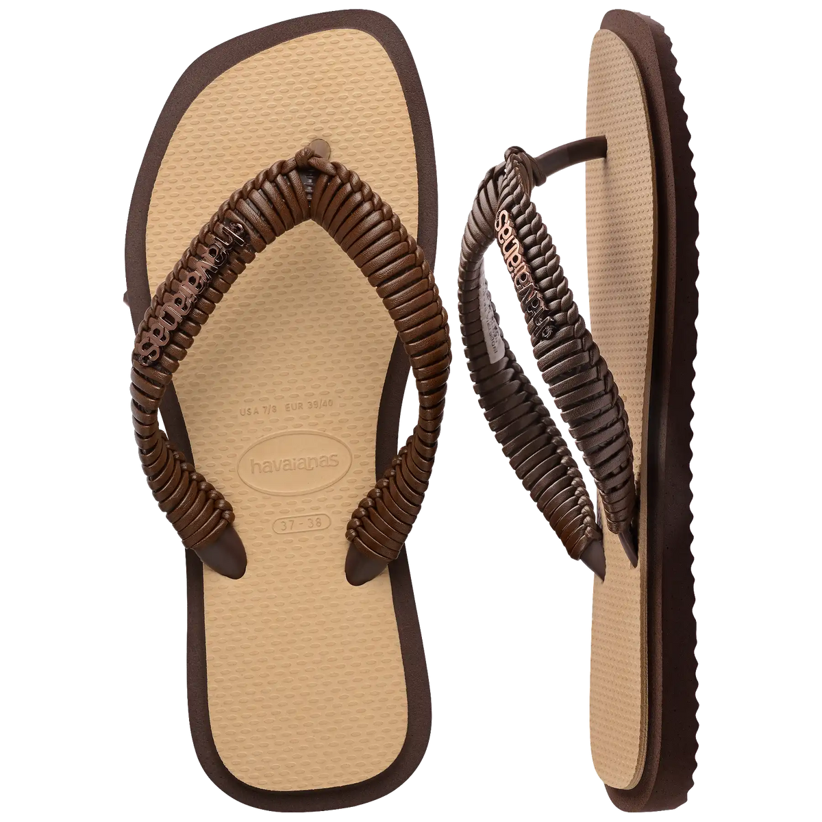 Women's Top Square Fusion Boho Flip Flops