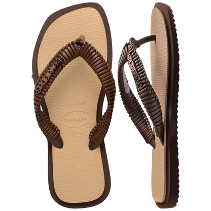 Women's Top Square Fusion Boho Flip Flops