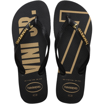 Vini Jr. Golden Top Flip Flops