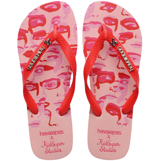 Top KidSuper Camo Flip Flops